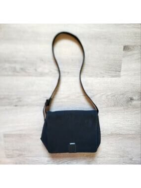 Women's Vintage Solid Black Shoulder Crossbody Messenger Casual Everyday Handbag